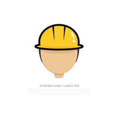 International Labor Day, vector illustration of worker isolated