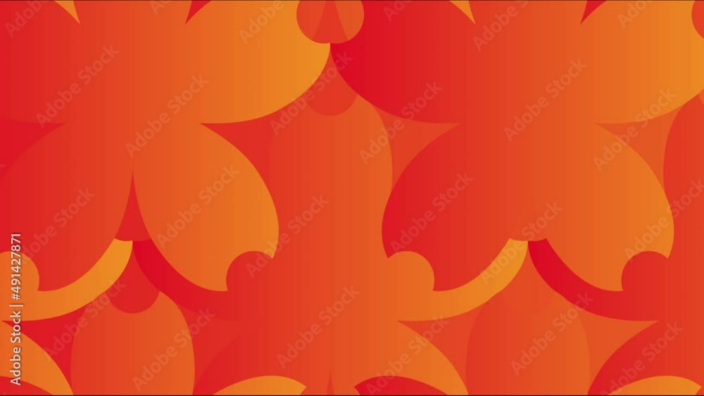 Poster orange leaf gradient background animated in 20 seconds