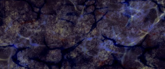 Abstract dark blue background, trendy backdrop with yellow accent, luxury wallpaper for print, modern decoration graphic