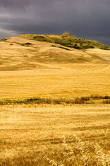 Fototapeta na wymiar Country landscape in Basilicata, Italy, at summer