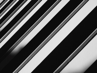 Obraz premium perspective wall with light and shadow pattern, black and white style