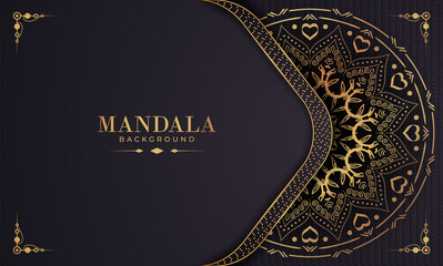 Luxury ornamental mandala background with golden arabesque pattern Arabic Islamic east style. Ramadan Style Decorative mandala. Mandala for print, poster, cover, brochure, flyer, banner