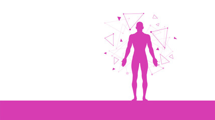 sistema immunitario, corpo umano, silhouette, 