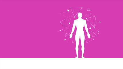 Obraz na płótnie Canvas sistema immunitario, corpo umano, silhouette, 
