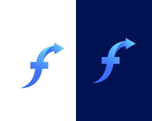  F Letter startup Business & Development logo.