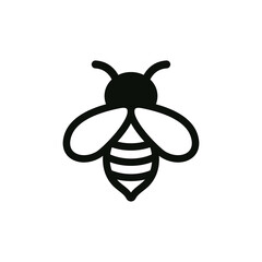 bee logo icon design template vector