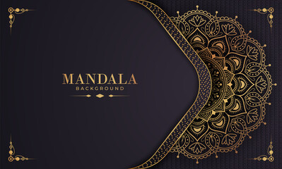 Luxury ornamental mandala background with golden arabesque pattern Arabic Islamic east style. Ramadan Style Decorative mandala. Mandala for print, poster, cover, brochure, flyer, banner