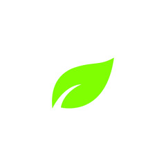green leaf ecology nature element & environmental logo on withe background.