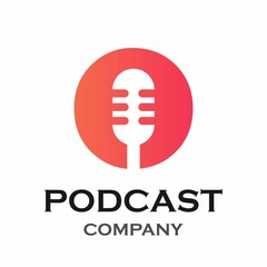 Letter o with podcast logo template illustration. suitable for podcasting, internet, brand, musical, digital, entertainment, studio etc