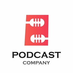 Letter z with podcast logo template illustration. suitable for podcasting, internet, brand, musical, digital, entertainment, studio etc