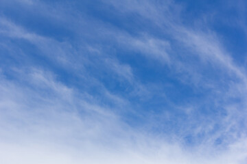 white fluffy clouds in the blue sky, nature background
