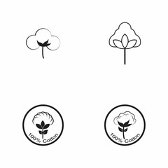 Cotton Logo Template vector symbol nature