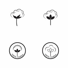 Cotton Logo Template vector symbol nature