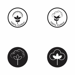 Cotton Logo Template vector symbol nature