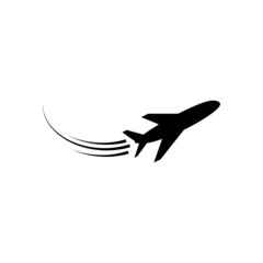 Plane take off icon design template vector isolated illustration