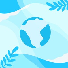 blue background. Earth day concept. Eco friendly. Environment.