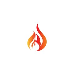 Fire flame logo vector illustration design template
