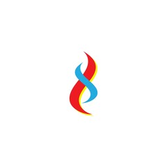 Fire flame logo vector illustration design template