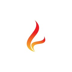 Fire flame logo vector illustration design template