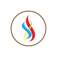 Fire flame logo vector illustration design template