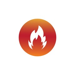 Fire flame logo vector illustration design template
