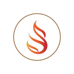 Fire flame logo vector illustration design template