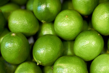 Fresh and healthy. Cropped shot of fresh and shiny limes.