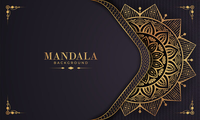 Luxury ornamental mandala background with golden arabesque pattern Arabic Islamic east style. Ramadan Style Decorative mandala. Mandala for print, poster, cover, brochure, flyer, banner