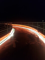 Cycling path in the night