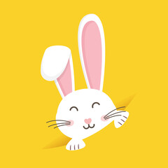 Fototapeta premium Easter rabbit, easter Bunny. Vector illustration.
