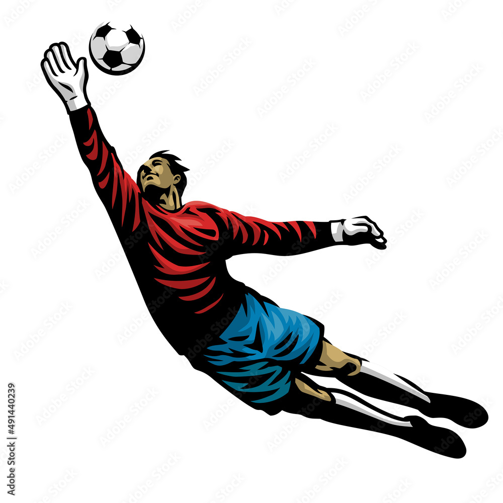 Canvas Prints hand drawn goalkeeper of football