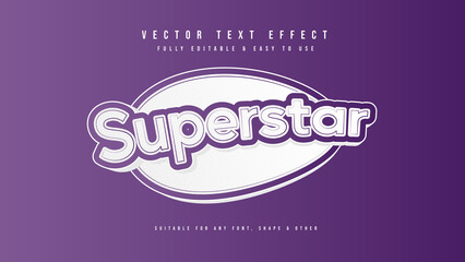 Cartoon 3D style editable vector text effect