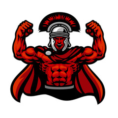 Roman Warrior Muscle Mascot