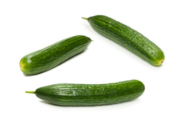Cucumber isolated on white background.