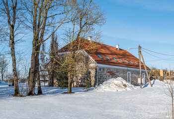 Barn in winter