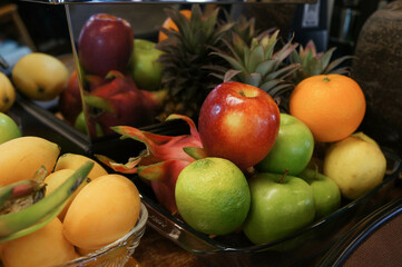 fruits on a wooden table