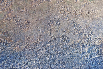 Colorful frosty metal surface