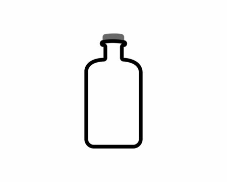 Zin bottle logo design symbol.  Vector illustration image  template.