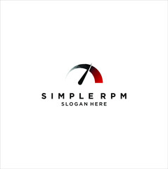 speed RPM logo design vector graphic