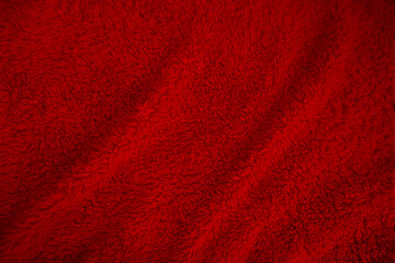 Red clean wool texture background. light natural sheep wool. red seamless cotton. texture of fluffy...