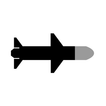 recommend clip art: ミサイルの白黒アイコン