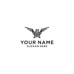 creative eagle logo design vector graphic