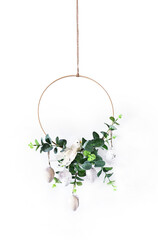 Easter spring overhang, minimalist background, wall decoration