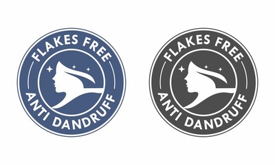 Anti dandruff flakes free design logo template illustration