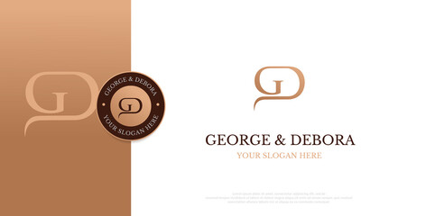 Initial GD Logo Design Vector