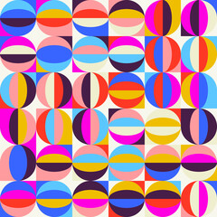 Neo-Geo Pattern Vector Graphic Inspired By Abstract Modernist Aesthetics Design