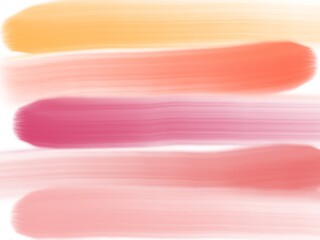 Paint strokes of different hot colors. Artistic element. Illustration. Art.