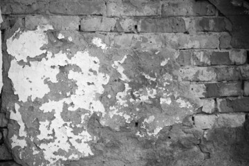 Obraz premium texture, ruined house, broken wall