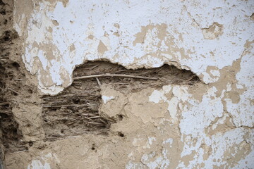 ruined house, broken wall