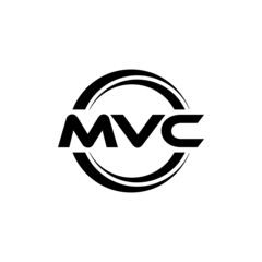 MVC letter logo design with white background in illustrator, vector logo modern alphabet font overlap style. calligraphy designs for logo, Poster, Invitation, etc.